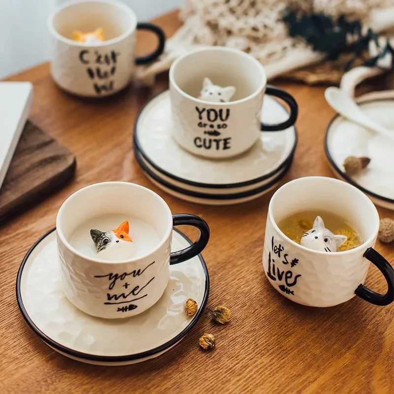 Cute Cat Ceramic Cat Claw Cup Cat Claw Cup Cat Claw Cup Y241211