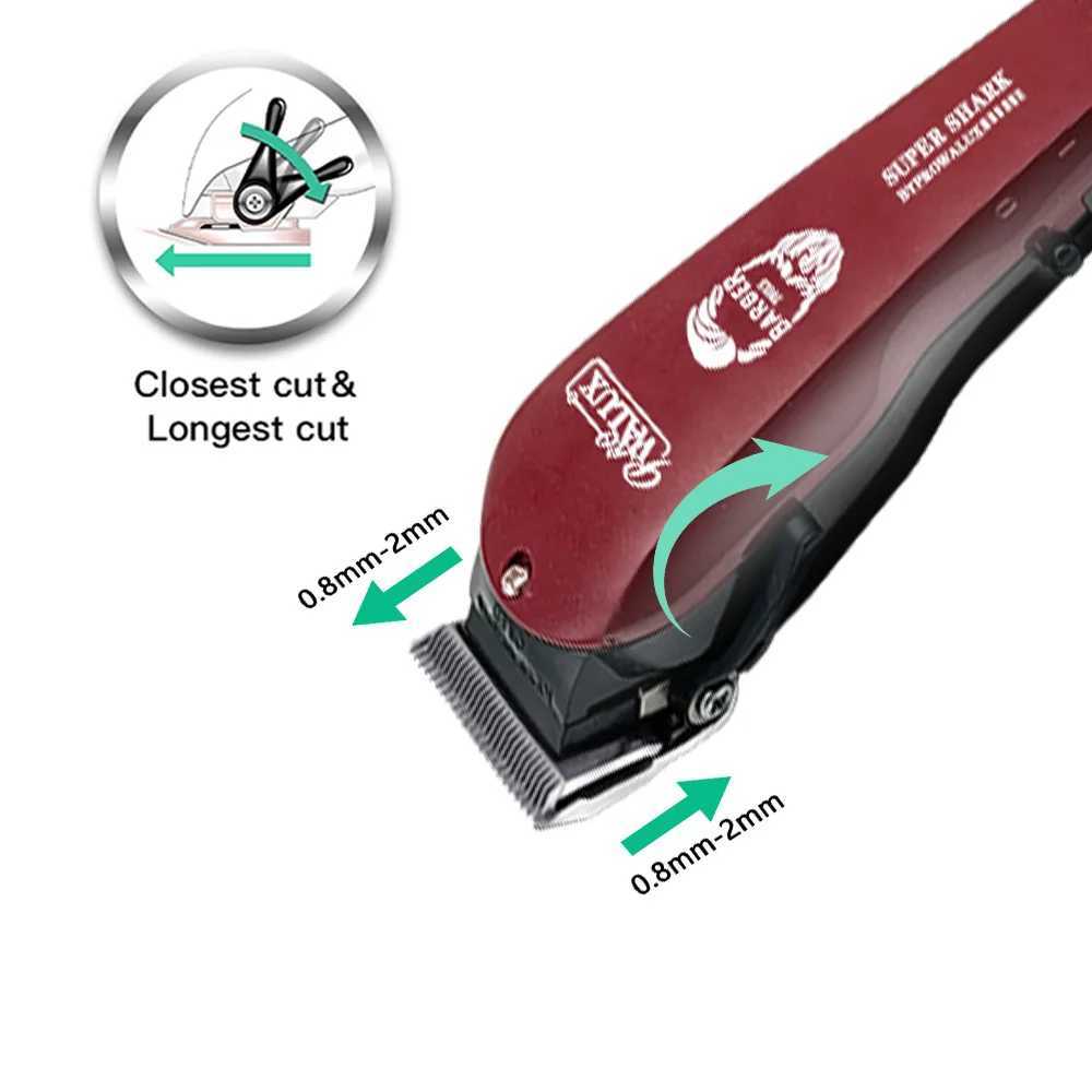WALUX Professional Barber AC Hair Clipper 10W Powerful Trimmer Household Quiet Shaver 2M Cable Hair Clipper 8 Hair Combs M241212