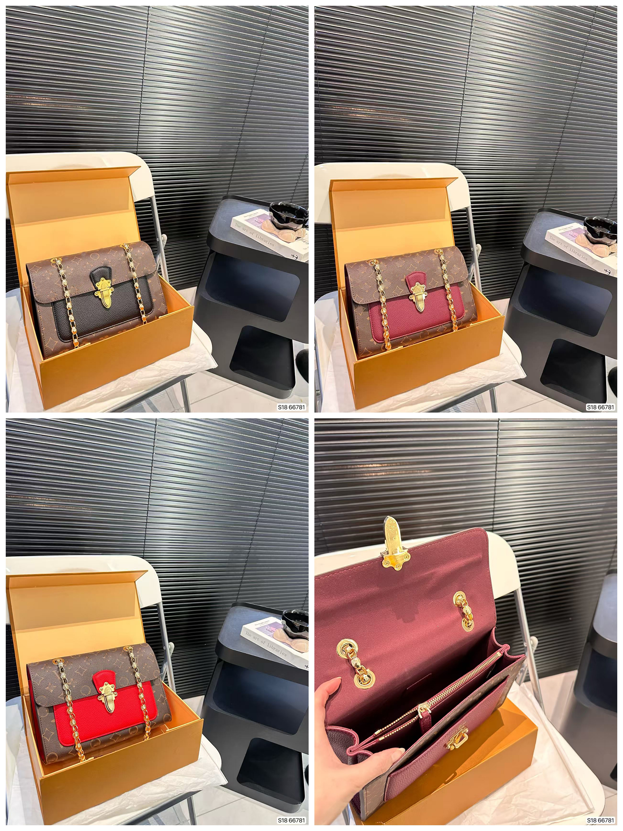 women clutch bags shoulder chain crossbody designer Victory famous lady fashion letter hasp square plain new message Bag popular coin wallets