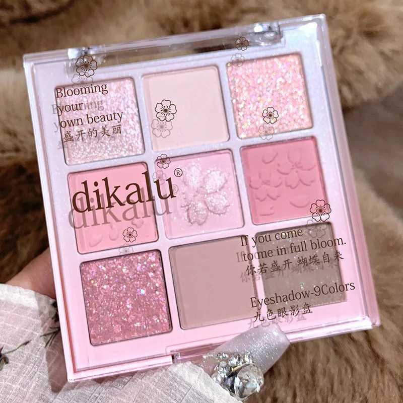 New Nine Color eye shadow Palette Rose Pink Nude Brown Low Saturation Matte Shining eye shadow Lasting eye shadowW241212