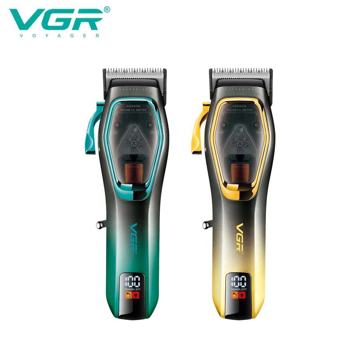 VGR Hair Clipper Cordless Hair Trimmer Professional Haircut Electric Hair Cutting Machine 9000 RPM LED Clipper for Men V-674 W241212