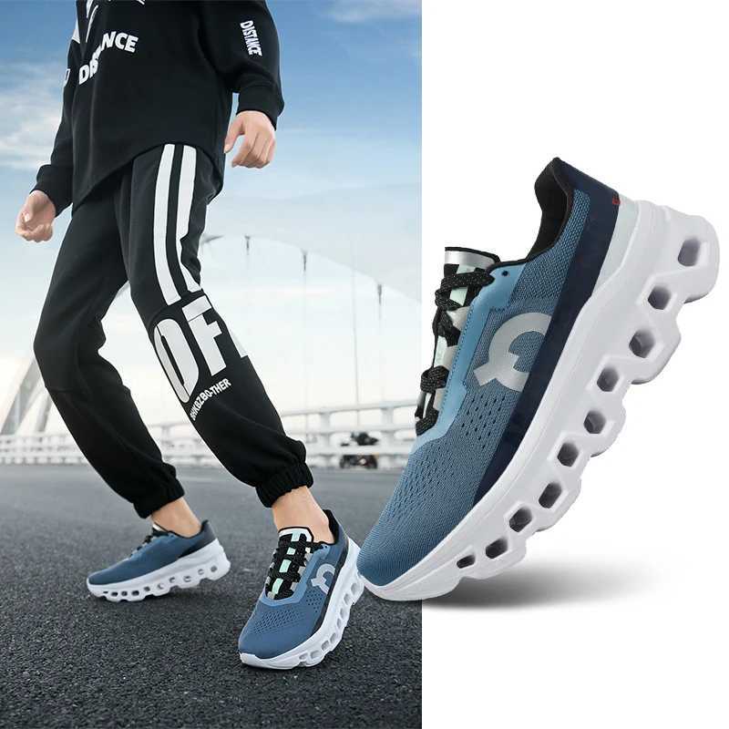 Blue Fashion Mens Running Shoes Mesh Breathable Casual Sneakers Men Lightweight Cushioning Mens Trainers Comfort Male SneakersC250304