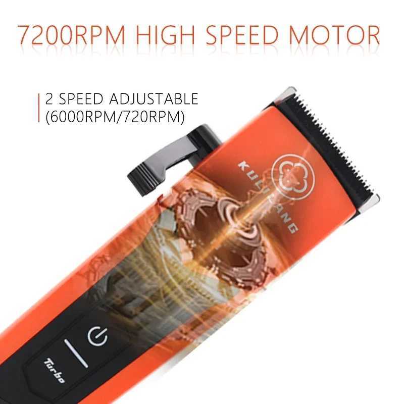 Professional Electric Hair Clipper KULILANG R77F New Color 7200RPM Hair Trimmer Gradient Fade Blade Barber Hair Cutting Machine W241212