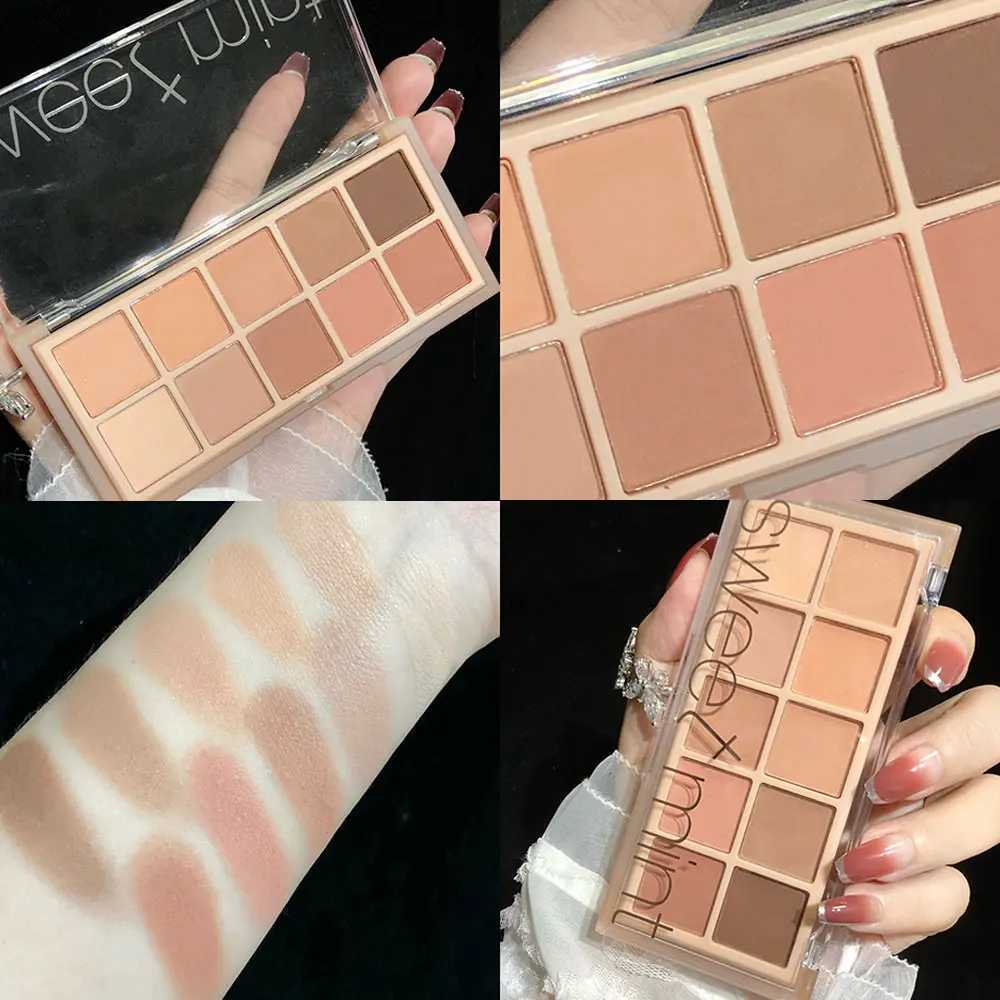 SWEET MINTSW010 Color Palette 10 Color Eyeshadow Development All-in-one Long Lasting Touch up Face MakeupW241212