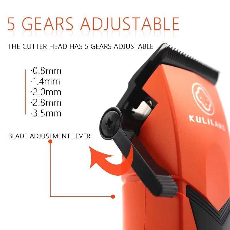 Professional Electric Hair Clipper KULILANG R77F New Color 7200RPM Hair Trimmer Gradient Fade Blade Barber Hair Cutting Machine W241212