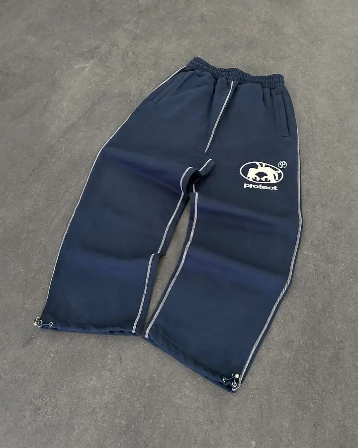 PROTECT Sweatpants Y2K Pants Mens Harajuku Hip Hop Letter Embroidered Baggy Casual Stretch Mid Rise Jogging 241203Z