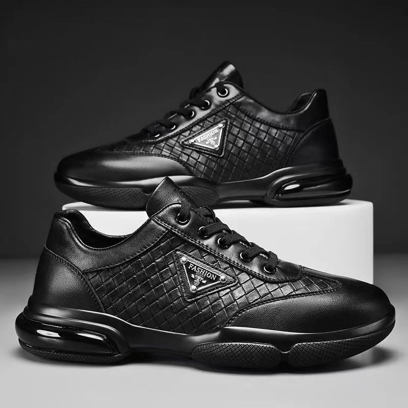 classic casual shoes for men mens PU leather black brown Breathable comfortable outdoor sports walking running shoe trainers sneakers
