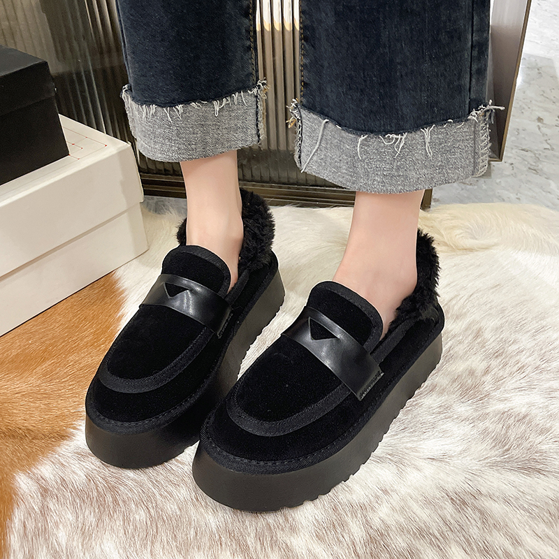 New Women's Leather Boots Winter Shoes Round Head Flat Heel Boots Women's Thick Bottom Australian Plush Rubber Designer Trendy Casual Shoes