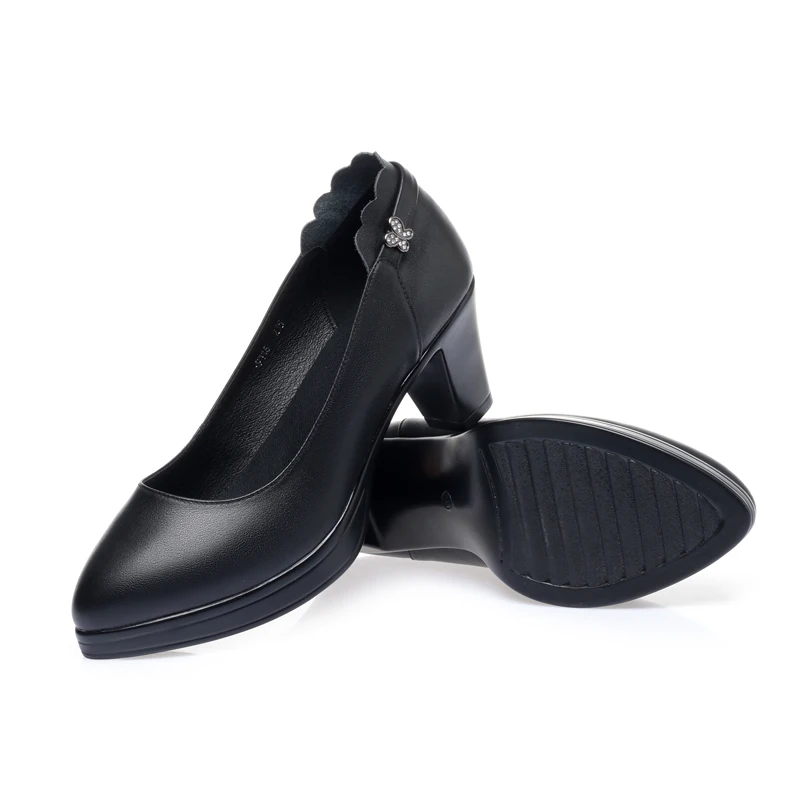AIYUQI Women Shoes High-heel Genuine Leather Women Formal Shoes Large Size Platform Women's Office Shoes