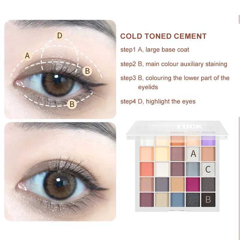 25 color professional eye shadow palette eye shadow flash durable eye shadow tray Korean makeup palette beginner eye shadowW241212
