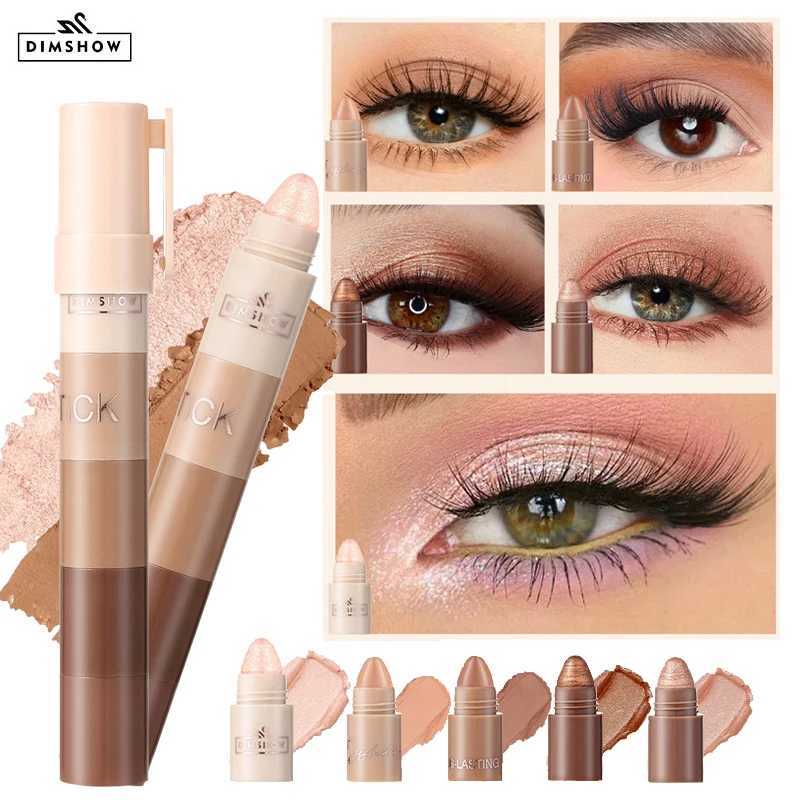 5 in 1 eye shadow pencil set velvet matte pigment shimmer makeup combination pink brown mini eye shadow pencil makeupW241212