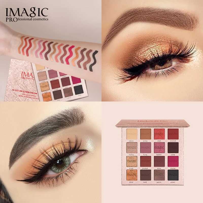 IMAGICs new arrival charming eye shadow 16 color makeup palette matte pigment eye shadow powderW241212