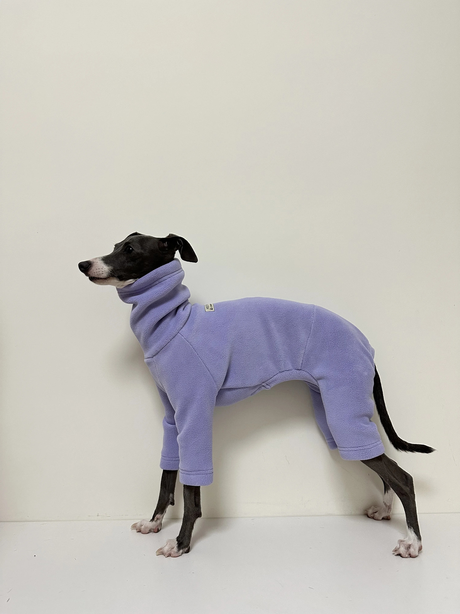 Fahison Whippet Italian Greyhound Clothing Fleece Dog Jammies Winter Warm Turtleneck Stretch Pet clothes 241212