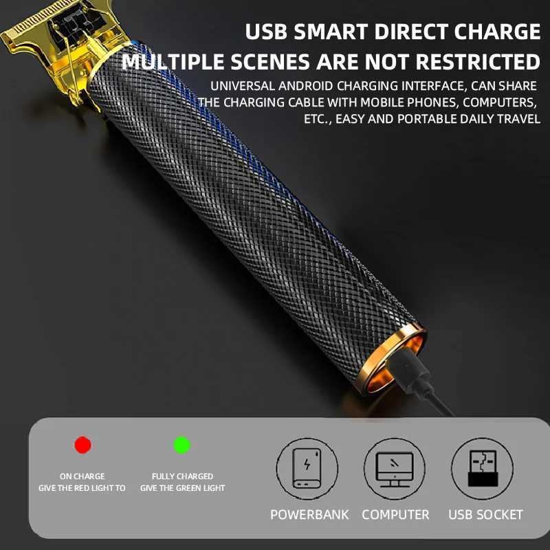 Mens hair clipper mens hair clipper mens trimmer Tendeusse USB electric shaver home travel hair clipper W241212