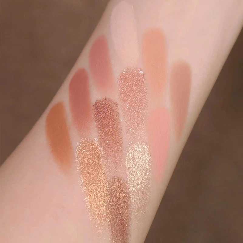 16 color matte shiny bare brown eye shadow palette waterproof durable cosmetics shimmer eye shadow pigment shimmer makeupW241212