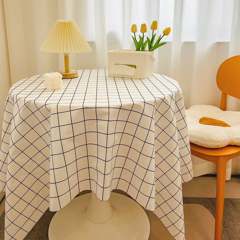 Solid Color Retro Simple Practical Desk Waterproof and Non-slip Round Square Table Coffee Table Dining Table Cloth