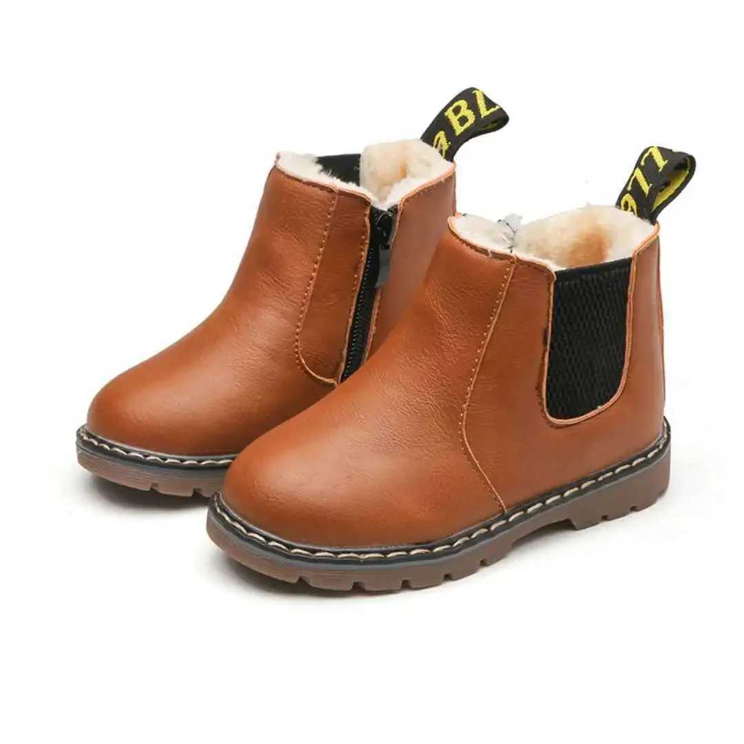 Boots New Fashion Snow Boot Winter Children Shoes Waterproof Fabric Non-Slip Boy Girl Cotton Kids Warm Outdoor H241212X7RN