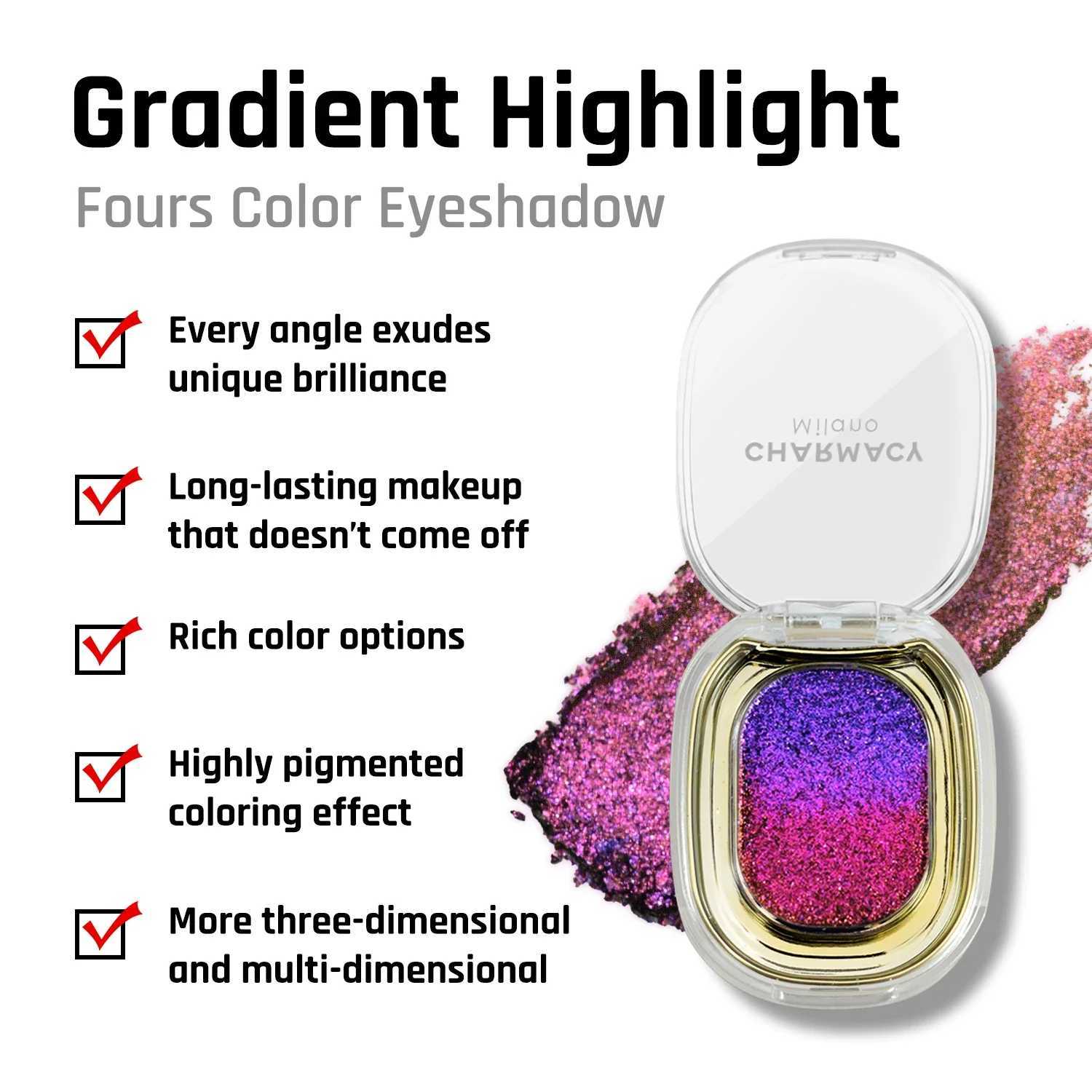 CHARY Multicolor Glitter eye shadow Palette High Pigment Metal eye shadow Color Change Glitter eye shadow MakeupW241212