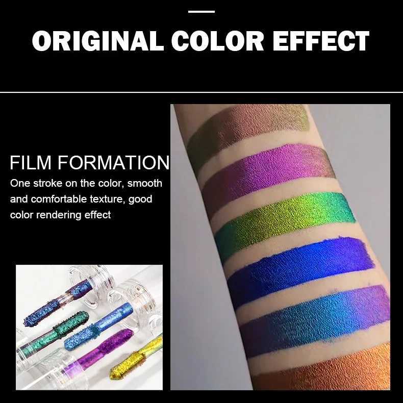 Chameleon liquid eye shadow durable multi-color two-color eye shadow pigment aurora eye shadow flash makeup party cosmeticsW241212