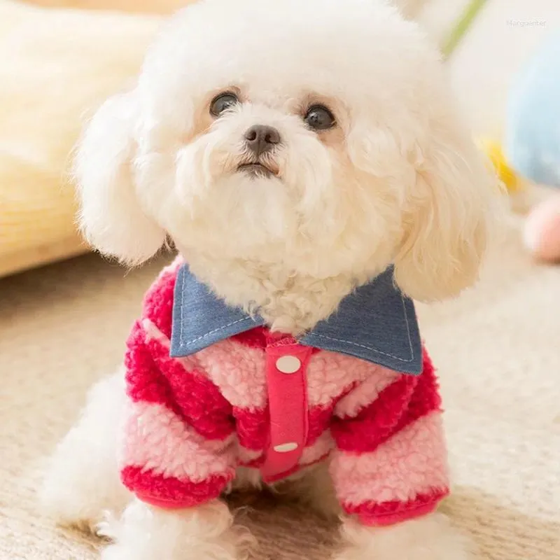 Dog Apparel Fleece Checkered Vest For Dogs Thickened Outfit Warm Wear Yorkshire Terrier Pug Teddy Clothing Winter HS27