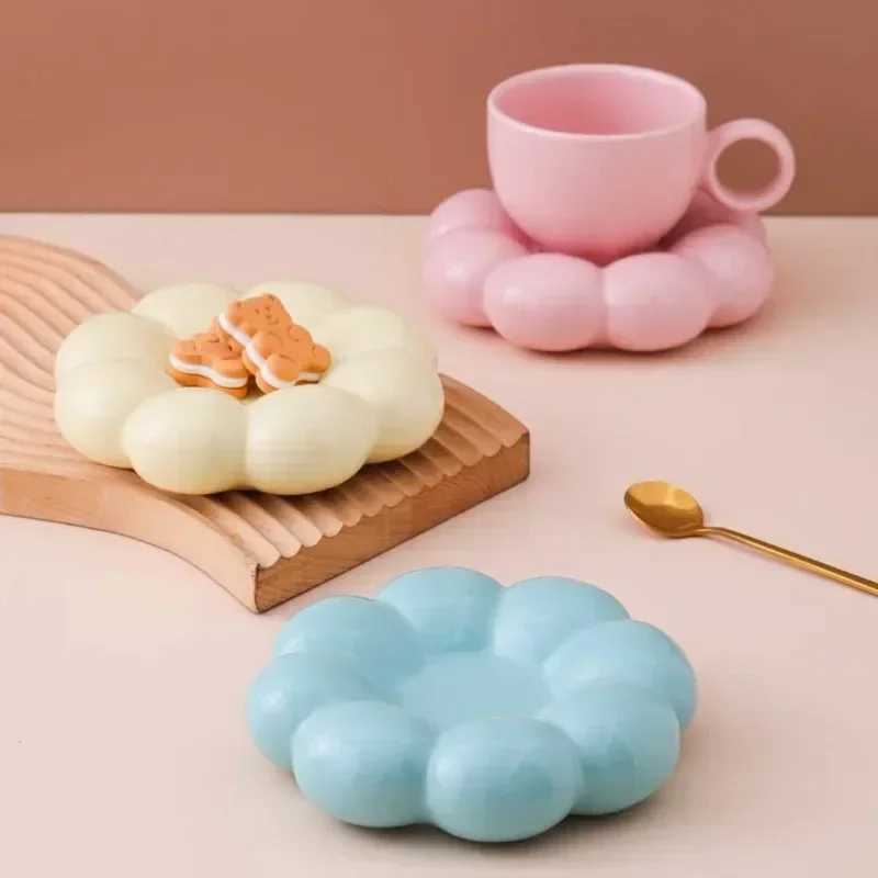 6 oz Suower coffee g aesthetic ceramic cloud cup decoration sauce afternoon tea water cup decoration He g beverage Y241211