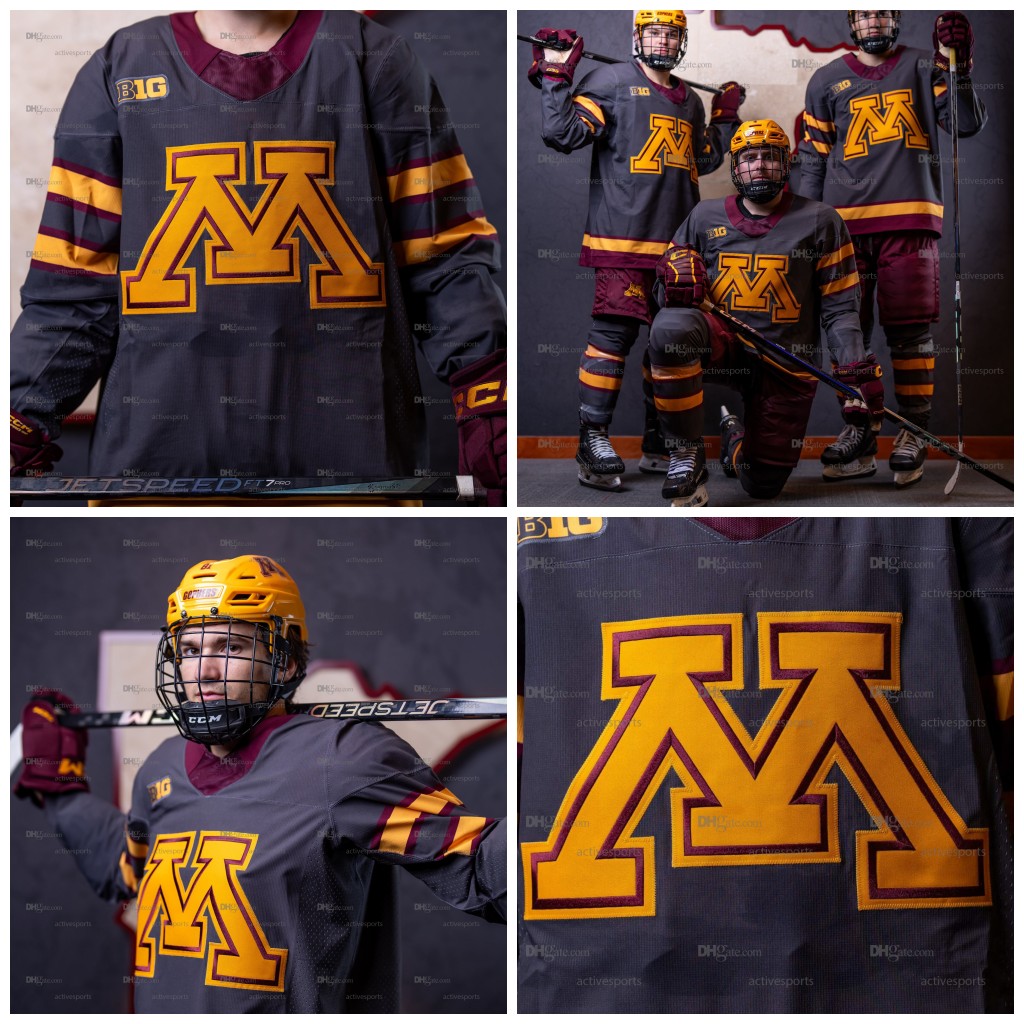 Custom Sam Rinzel Gophers Hockey Jersey Jimmy Clark 10 Kurth Matthew Wood Ryan Chesley Jimmy Snuggerud Brodie Ziemer Nathan Airey