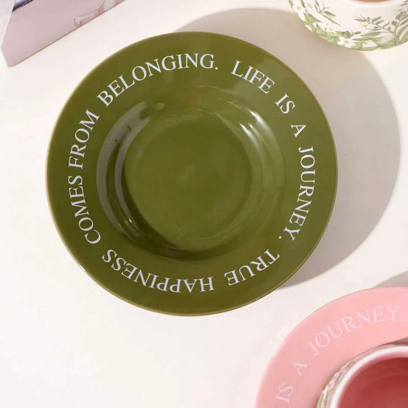 Ceramic GS vintage hand-painted coffee cup green bell orchid cup and sauce kitchen board afternoon tea beverage g Y241211