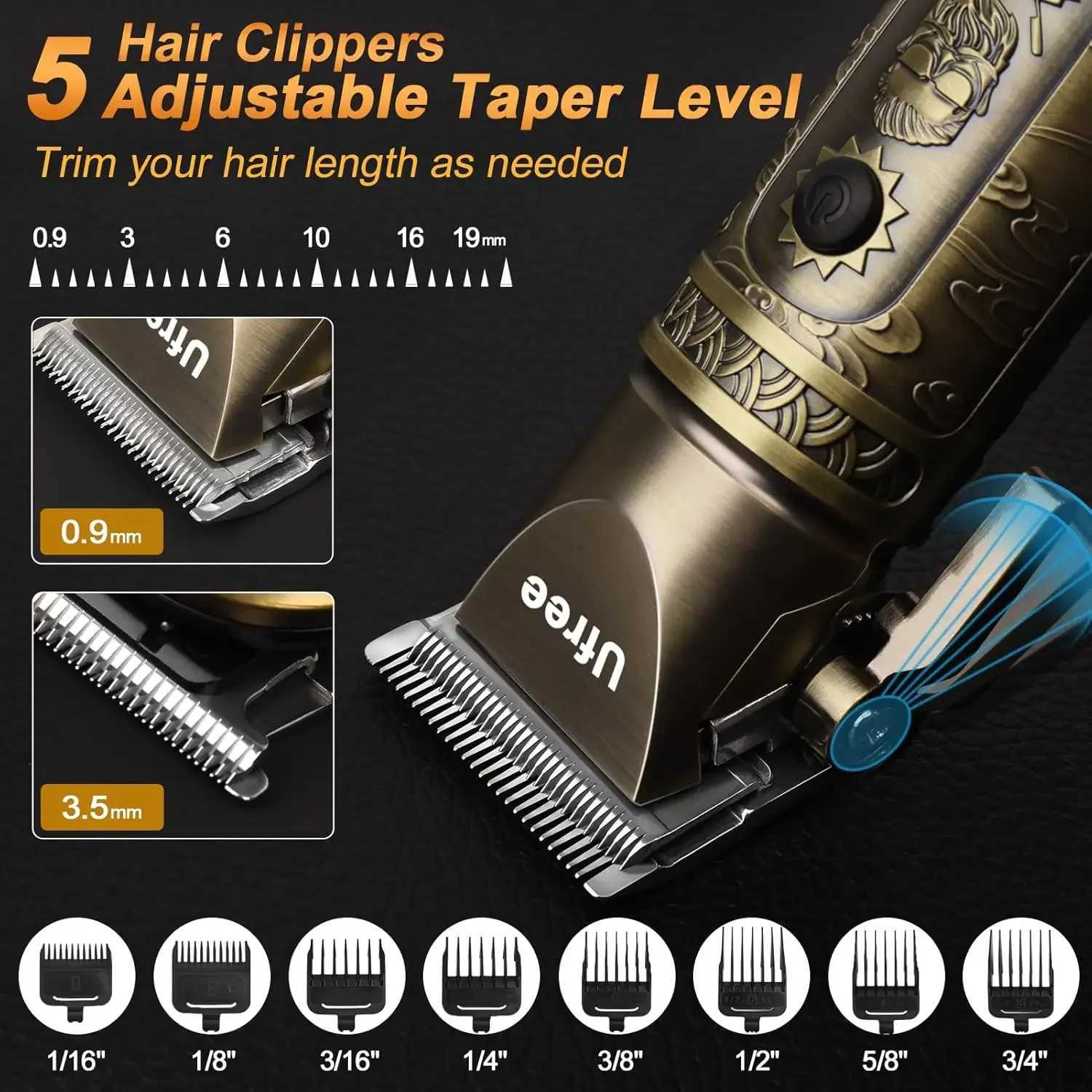 Hair Clippers Shaver Electric Razor Hair Trimmer for Men Cordless Barber Clippers and Trimmers Set W241212