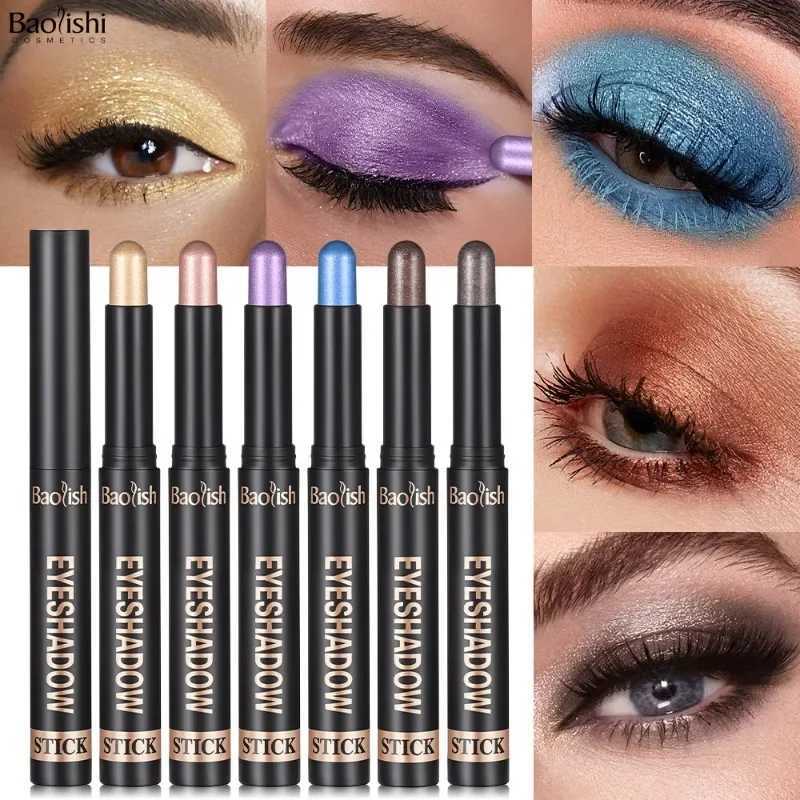 Smoky Dark Brown eye shadow Pencil Stick Waterproof Lescent Colorful Metallic Glitter eye shadow Highlighter Makeup ToolW241212