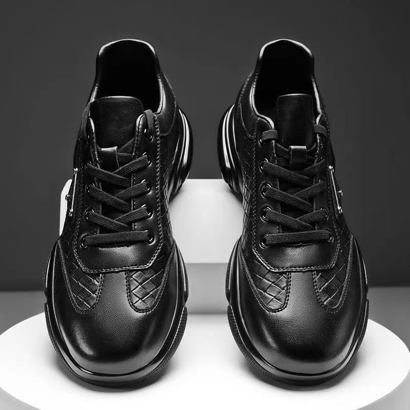 classic casual shoes for men mens PU leather black brown Breathable comfortable outdoor sports walking running shoe trainers sneakers