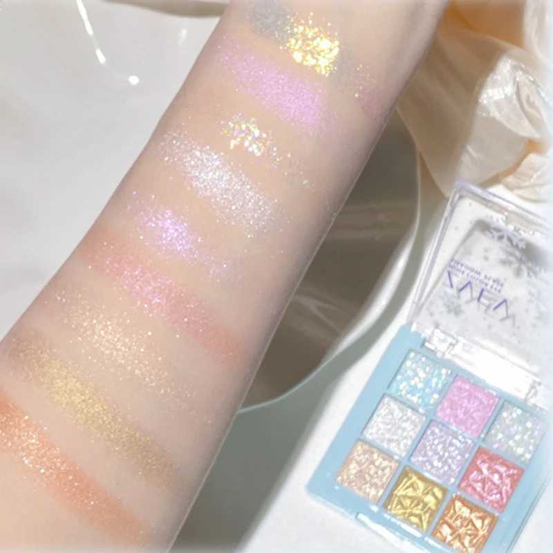 Dream Girl Eyeshadow Palette 9 Colors Snowflake Shimmer Matte Highlights Cool Tone Eye Shadow Korean Make-up Women CosmeticW241212
