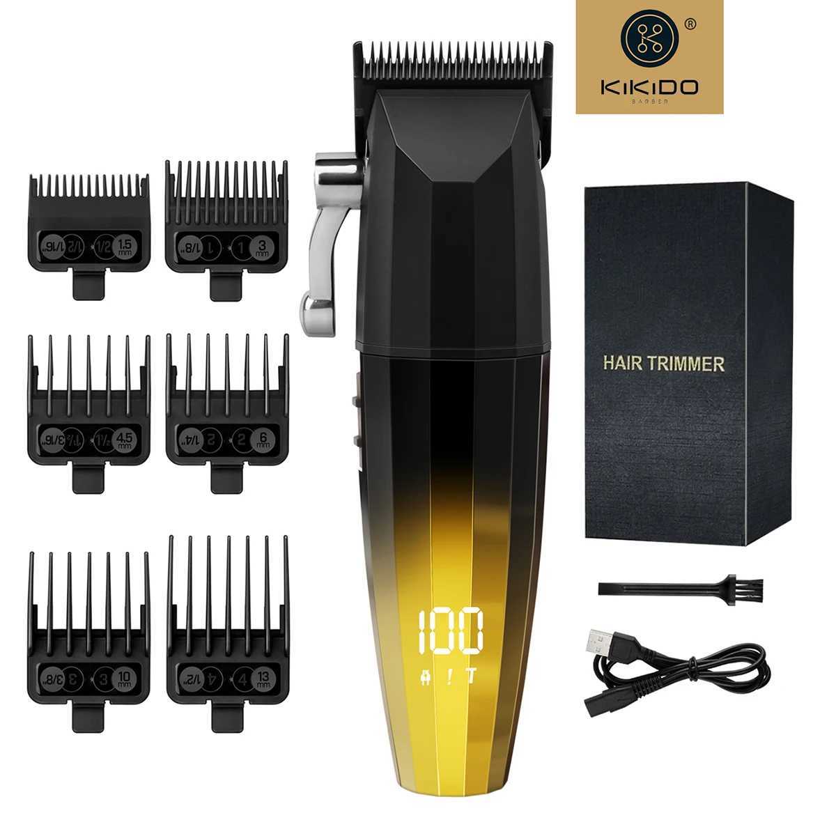 KIKIDO Professional Hair Clipper Electric Hair Clipper Adjustable Trimmer Cordless Hair Clipper 6000 RPM W241212