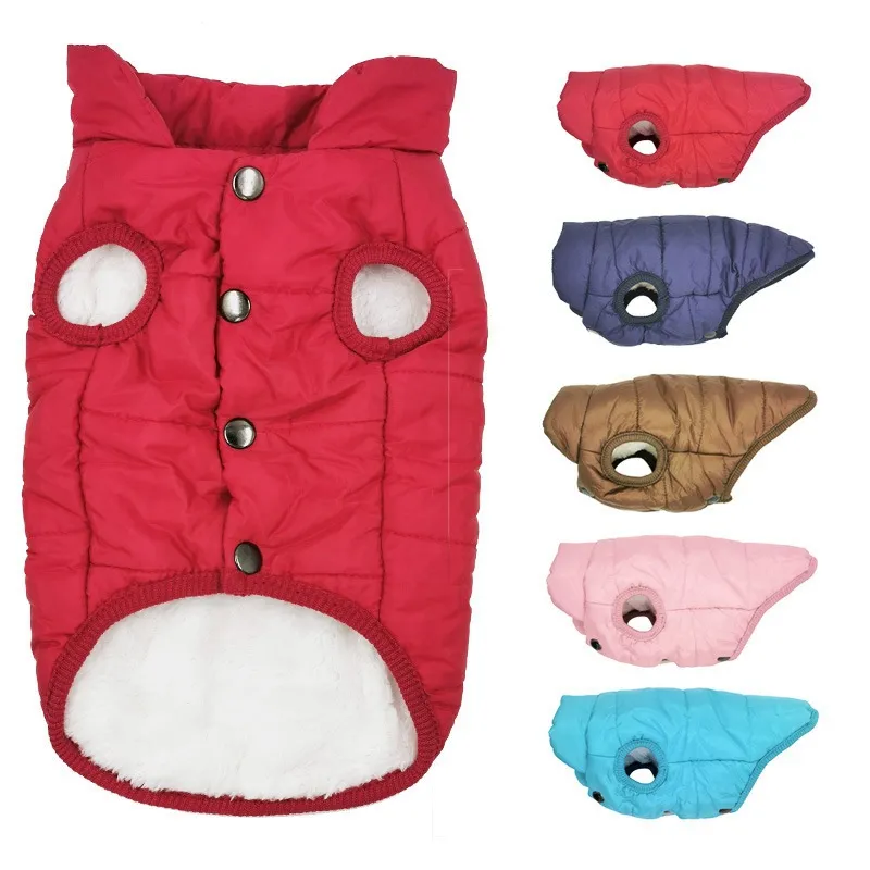 Winter Dog Clothes Outdoor Cold Proof Warm Dog Jacket with Fleece Cotton Lining Chihuahua French Bulldog Puppy Clothing Coat HF62