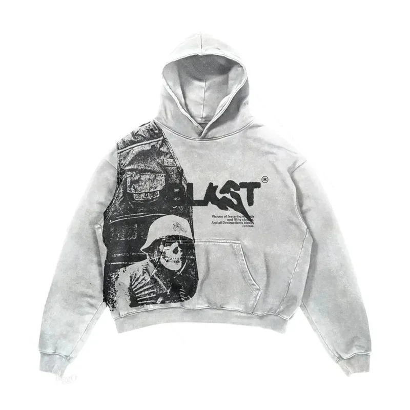 Autumn and winter fashion funny skull print hoodie punk style mens 3D digital print clothing womens sportswear Y2k 241211