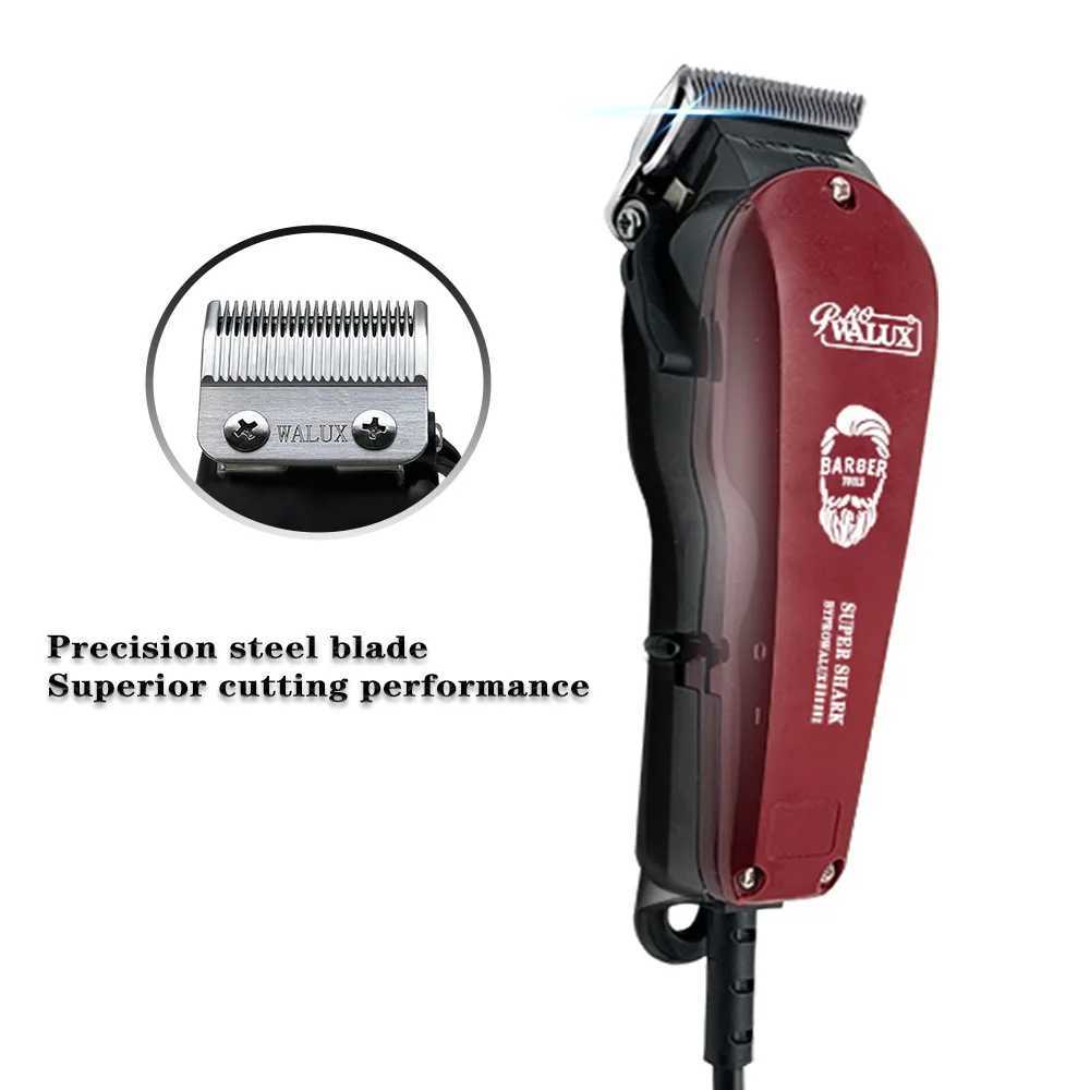 WALUX Professional Barber AC Hair Clipper 10W Powerful Trimmer Household Quiet Shaver 2M Cable Hair Clipper 8 Hair Combs M241212