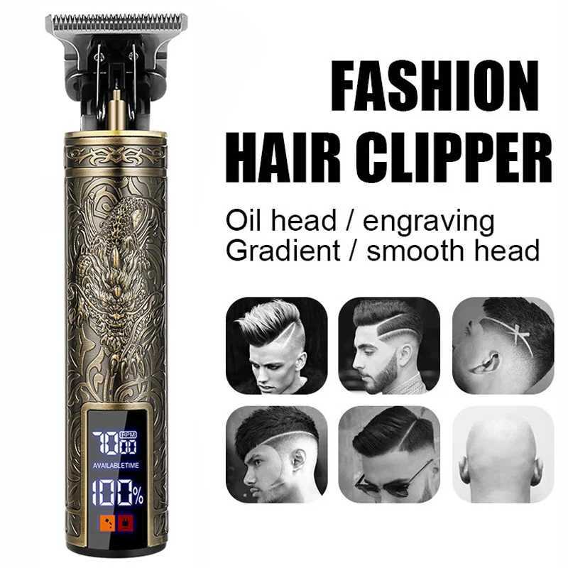 Economic Professional Home Clipper Adjustable Cutting USB Charging Lithium Battery Safe Cutting Mens Hair Trimmer W241212