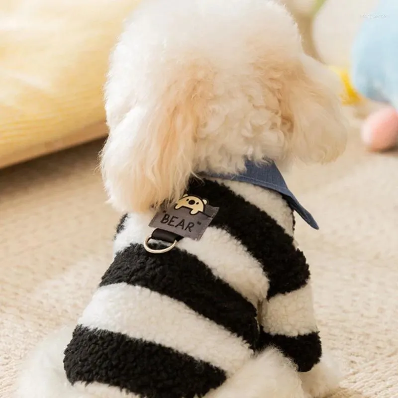 Dog Apparel Fleece Checkered Vest For Dogs Thickened Outfit Warm Wear Yorkshire Terrier Pug Teddy Clothing Winter HS27