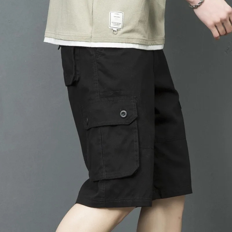 Large mens oversized cargo shorts are a must-have for summer outdoor mens streetwear fashionable solid retro casual sports shorts 44 241211