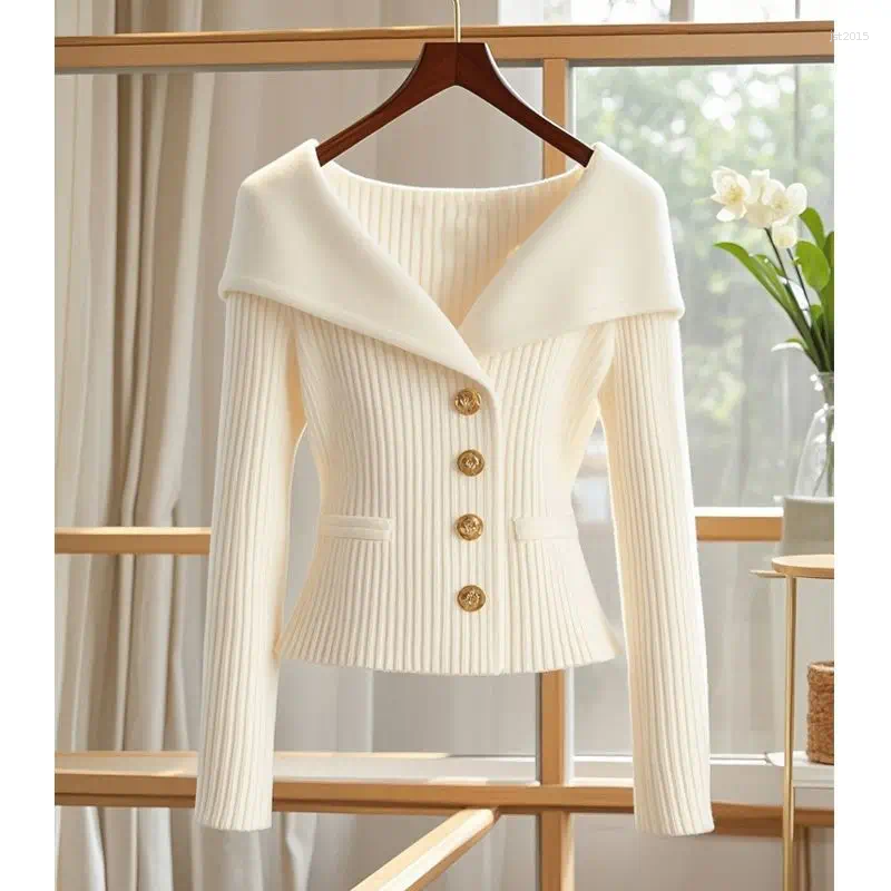 Women's Knitted Cardigan Versatile Sweater High Quality Ladies Small Fragrance Sweater Long Sleeve Casual Tops Knitwear Female Bottoming Shirts