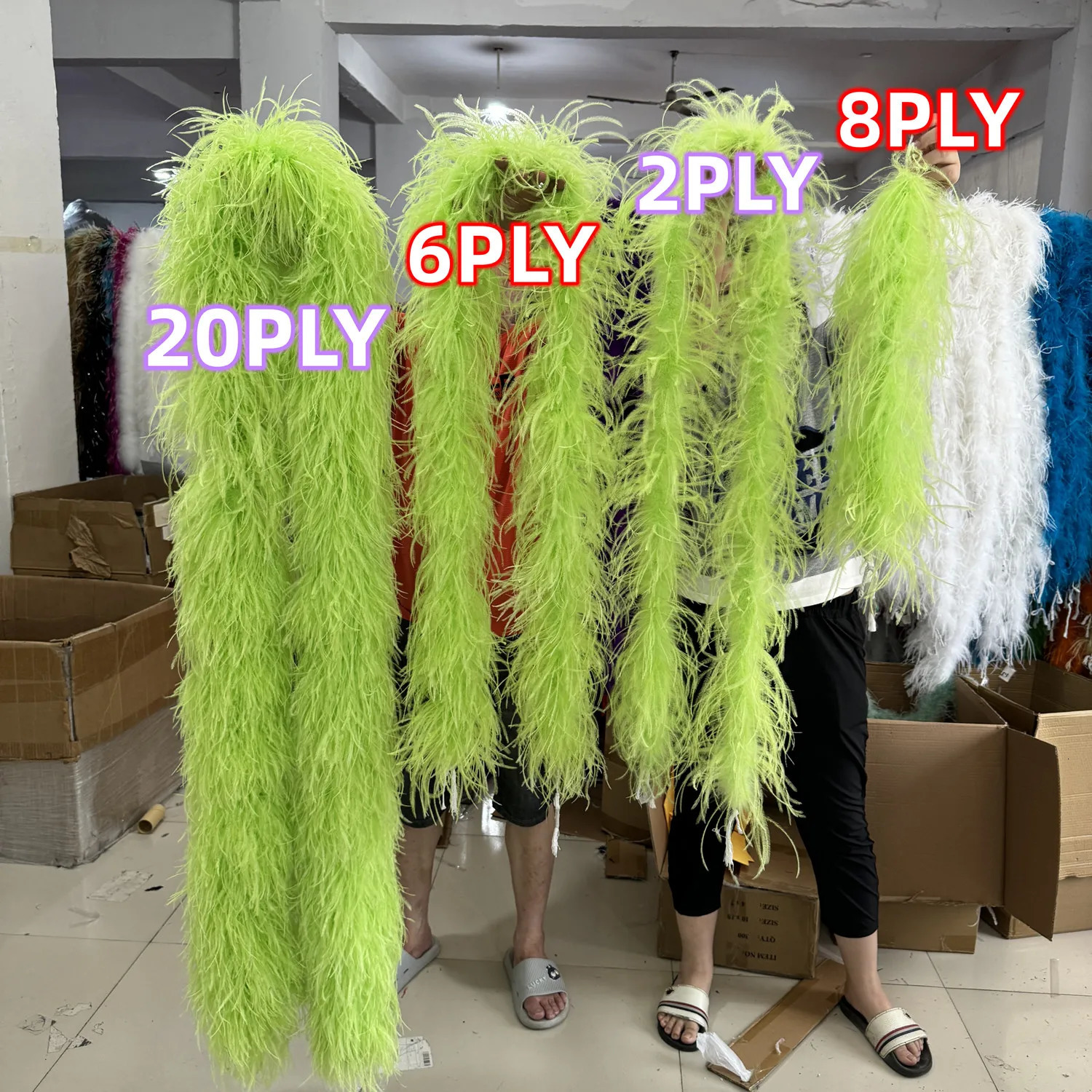 2-meter mint green ostrich feather Boa 2Ply/6Ply/8Ply/10Ply/20Ply custom feather scarf shawl wedding carnival costume decoration 241212