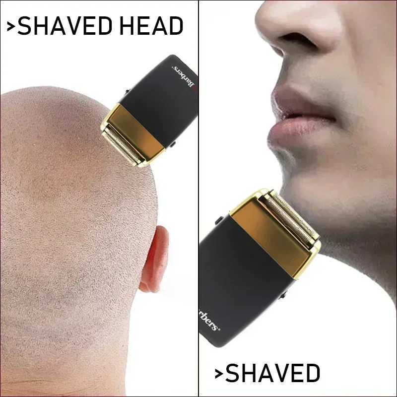 11000 RPM POP Barbers P620 Professional Electric Mens Beard Trimmer Double Foil Shaver Electric Shaver USB Hair Cutting Machine W241212