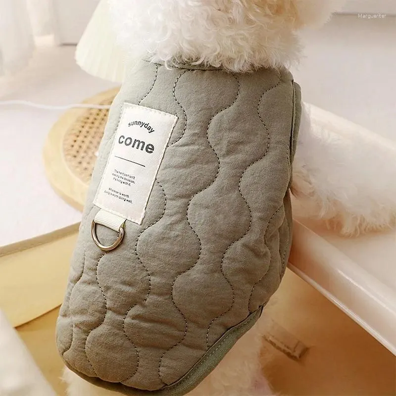 Dog Apparel Winter Jacket Pet Costume Chihuahua Bichon Vest Puppy Clothing Cotton Cardigan Coat Fleece Cat Warm Clothes HF27