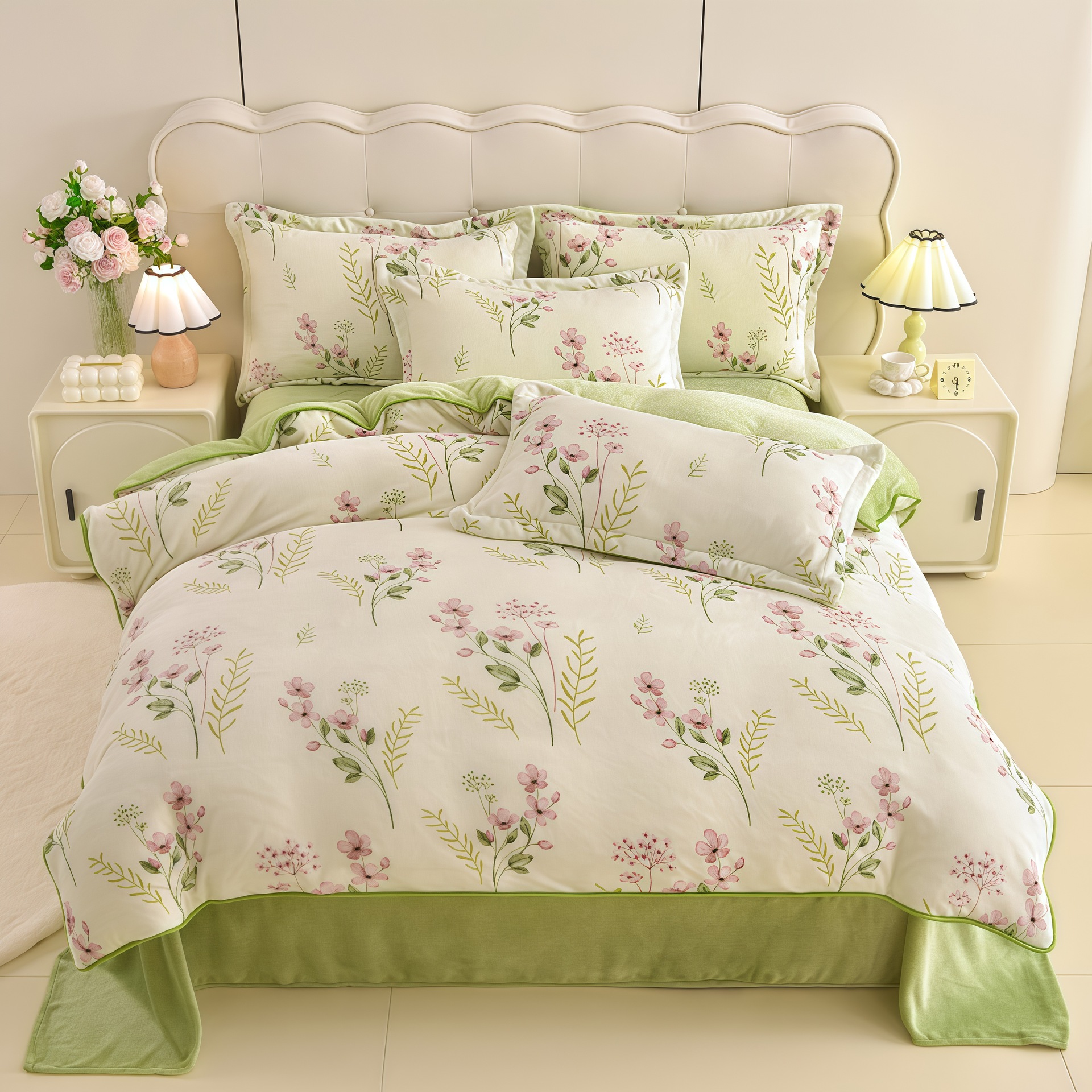 Winter Thickened Warm Milk Fleece Double-sided Coral Fleece Duvet Cover