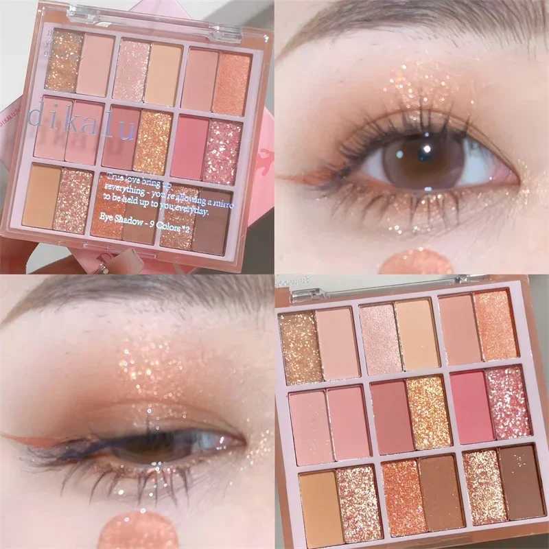 18 color eye shadow palette pink shimmer matte brown glitter earth color eye shadow makeup durable eye shadow cosmeticsW241212