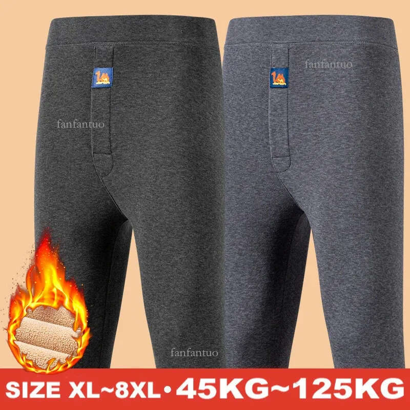 Thermal Underwear Mens Winter Clothes Fleece Keep Warm Pants Soft comfortable Underpants Sleepwear Breathable Thermo Leggings 241029
