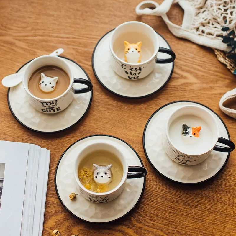 Cute Cat Ceramic Cat Claw Cup Cat Claw Cup Cat Claw Cup Y241211