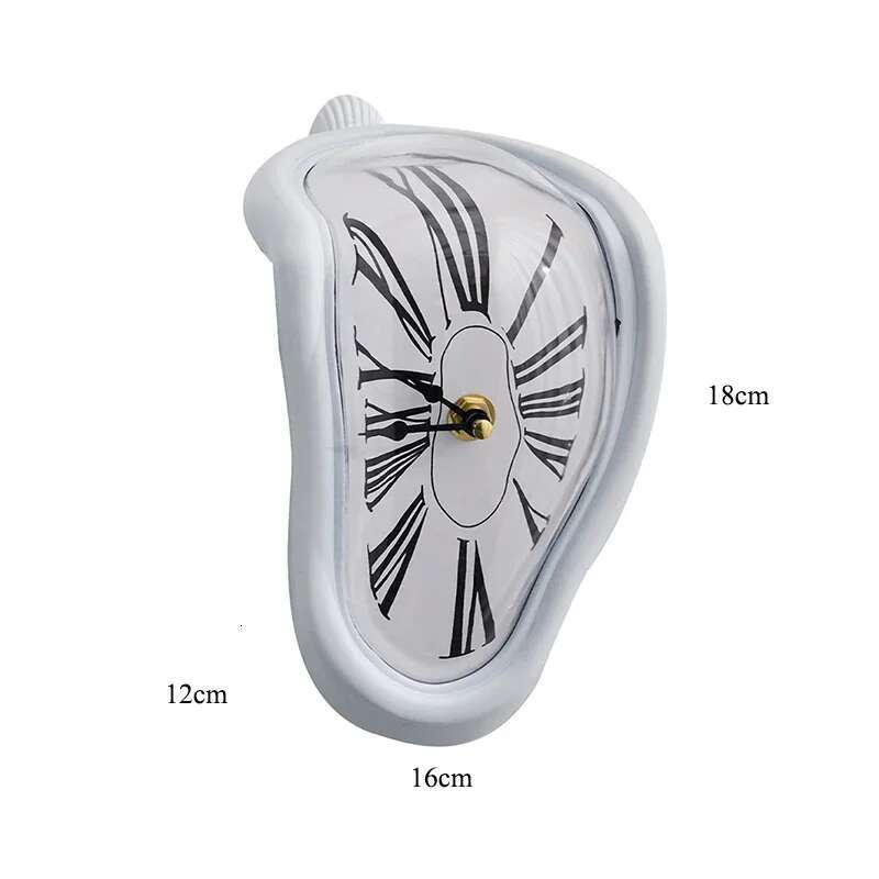 2024 New Novel Surreal Melting Ditorted Clock Surrealit Saador Dali Style Wall Watch Decoration Gift Home Garden