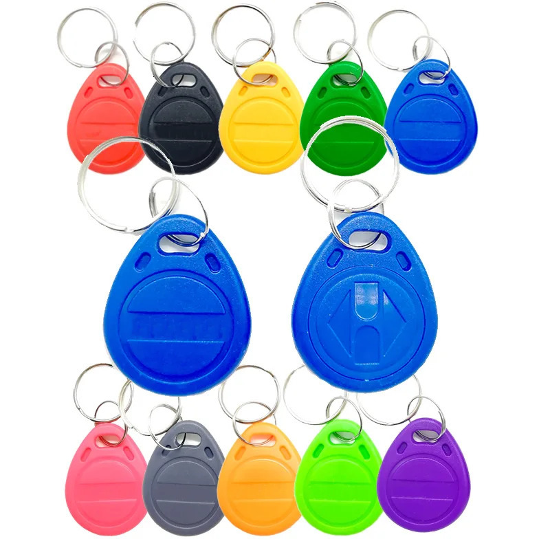 100pcs EM4305 T5577 Copy Rewritable Repeat RFID Tag Copy EM4100 125KHZ Card Close ID Token Keychain 241209