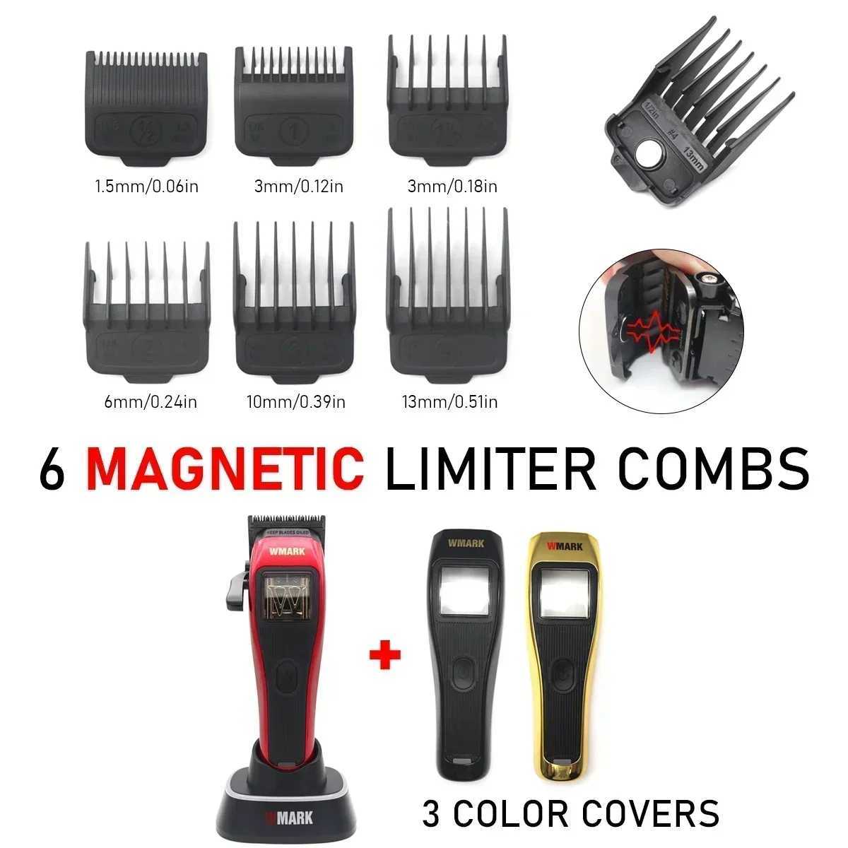WMARK NG-X1 3-color cover professional 10000RPM magnetic motor hair cutting machine high-power hair cutting machine hair cutting machine W241212
