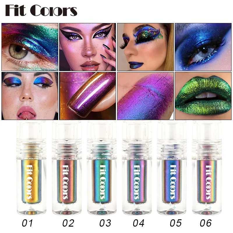 Chameleon liquid eye shadow durable multi-color two-color eye shadow pigment aurora eye shadow flash makeup party cosmeticsW241212